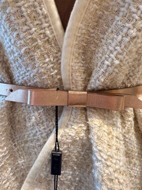 MarcCain Metallic Rose Gold Bow Belt